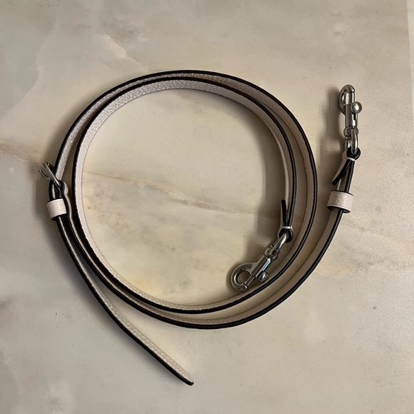 Coach Cream Leather Purse Strap with Silver Accents - Picture 1 of 5